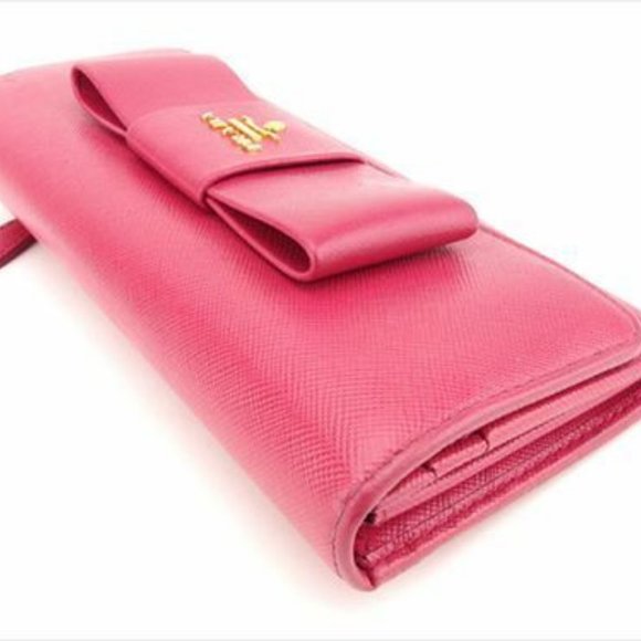 Prada Wallet Purse Long Wallet Pink leather Woman Authentic Used G1276 - Picture 4 of 8